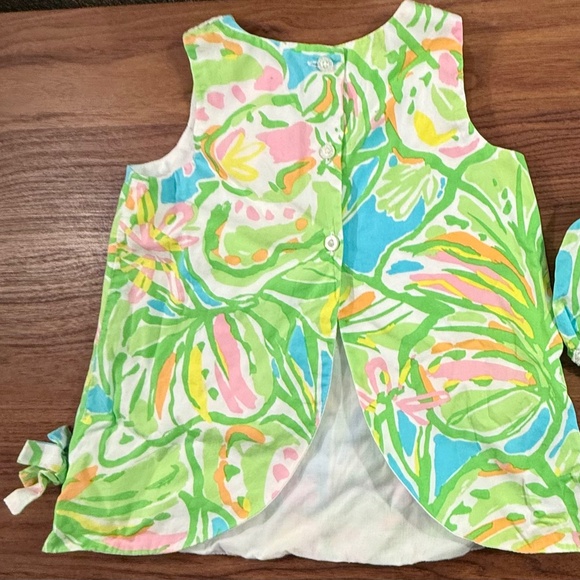 Lilly Pulitzer Set~ Elephant Ear Pattern ~ Girls 12-18 M - Picture 3 of 4